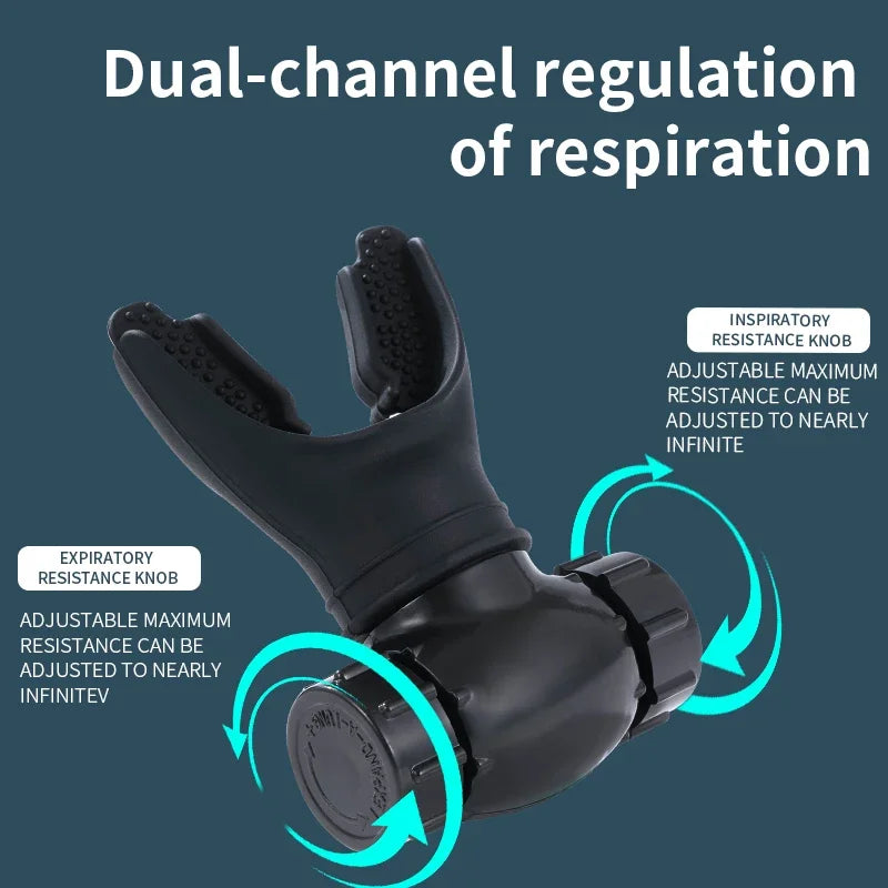 Silicone Respiratory Trainer Lung Ventilator Fitness Equipment High-Altitude Respiratory Training Tools for Exercise