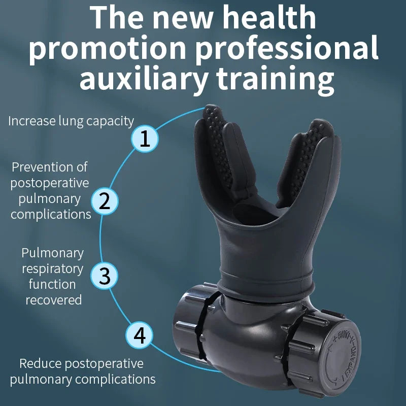 Silicone Respiratory Trainer Lung Ventilator Fitness Equipment High-Altitude Respiratory Training Tools for Exercise